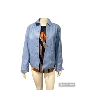 Revue leather jacket light blue 6